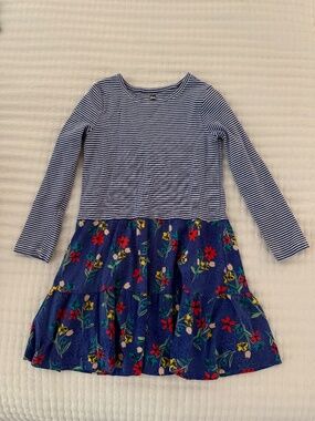 Tea Collection Girls Cotton Long Sleeve Dress - Size 7